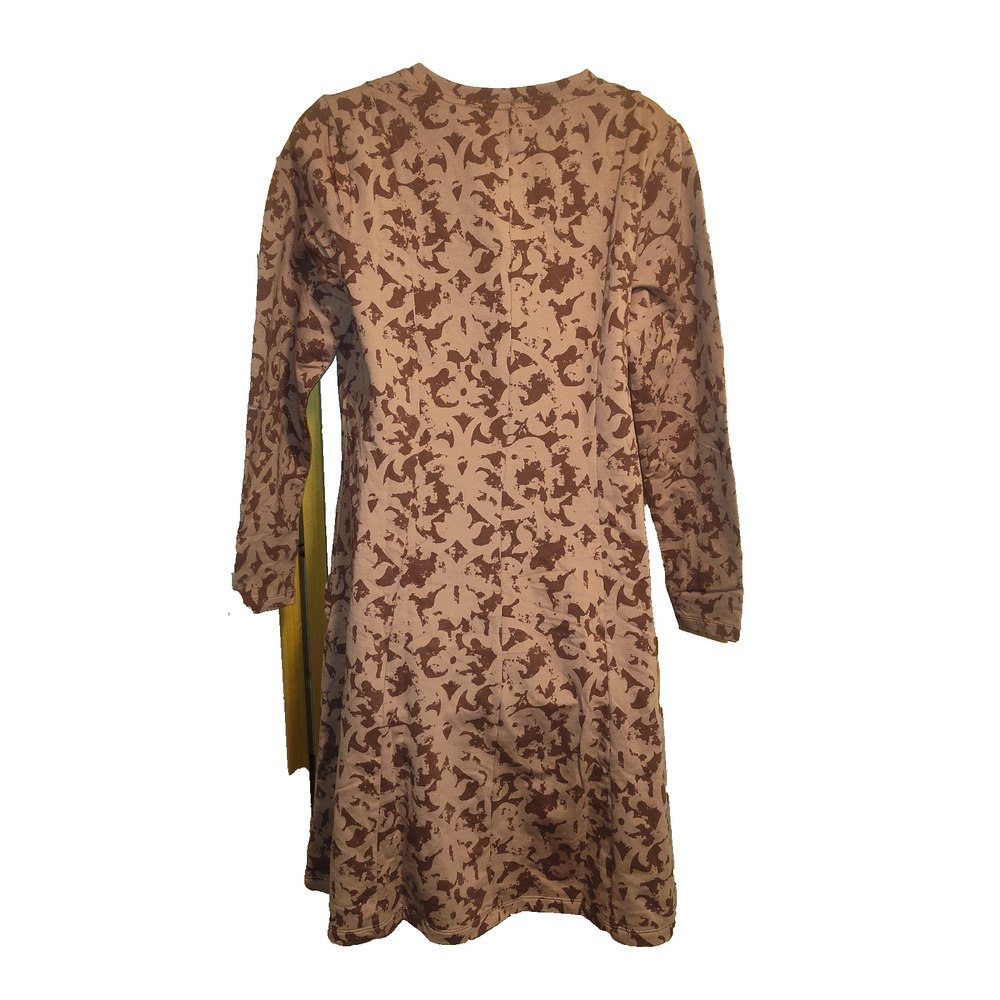 d&co Women’s Brown Patterned Casual Boho Midi Dress Size M BG30 - Picture 3 of 4